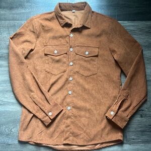 SHEIN Button Down Corduroy Shirt